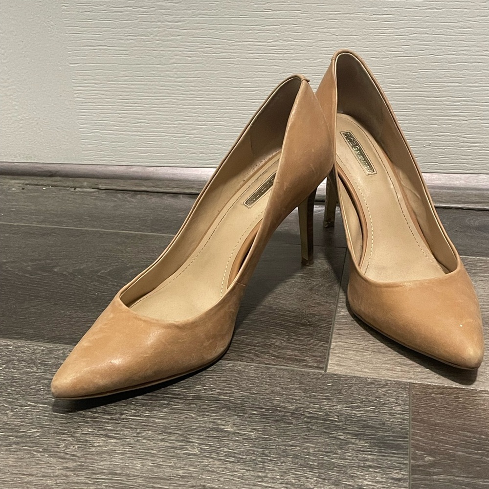 Tan pumps
